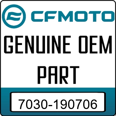 An Image of the Genuine CFMOTO Logo reading 'GENUINE OEM PART' 7030-190706