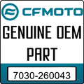 An Image of the Genuine CFMOTO Logo reading 'GENUINE OEM PART' 7030-260043