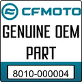 An Image of the Genuine CFMOTO Logo reading 'GENUINE OEM PART' 8010-000004