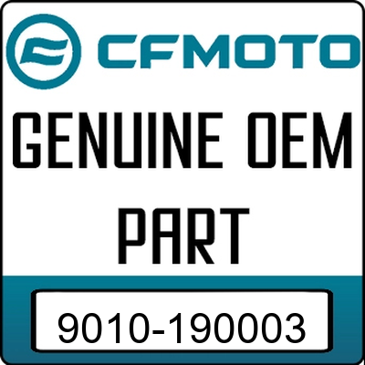 An Image of the Genuine CFMOTO Logo reading 'GENUINE OEM PART' 9010-190003