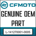 An Image of the Genuine CFMOTO Logo reading 'GENUINE OEM PART' L-141270001-0005