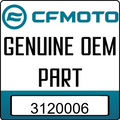 An Image of the Genuine CFMOTO Logo reading 'GENUINE OEM PART' 3120006