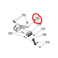 Black metal RH front sensor support bracket with mounting hardware for Can-Am vehicles.