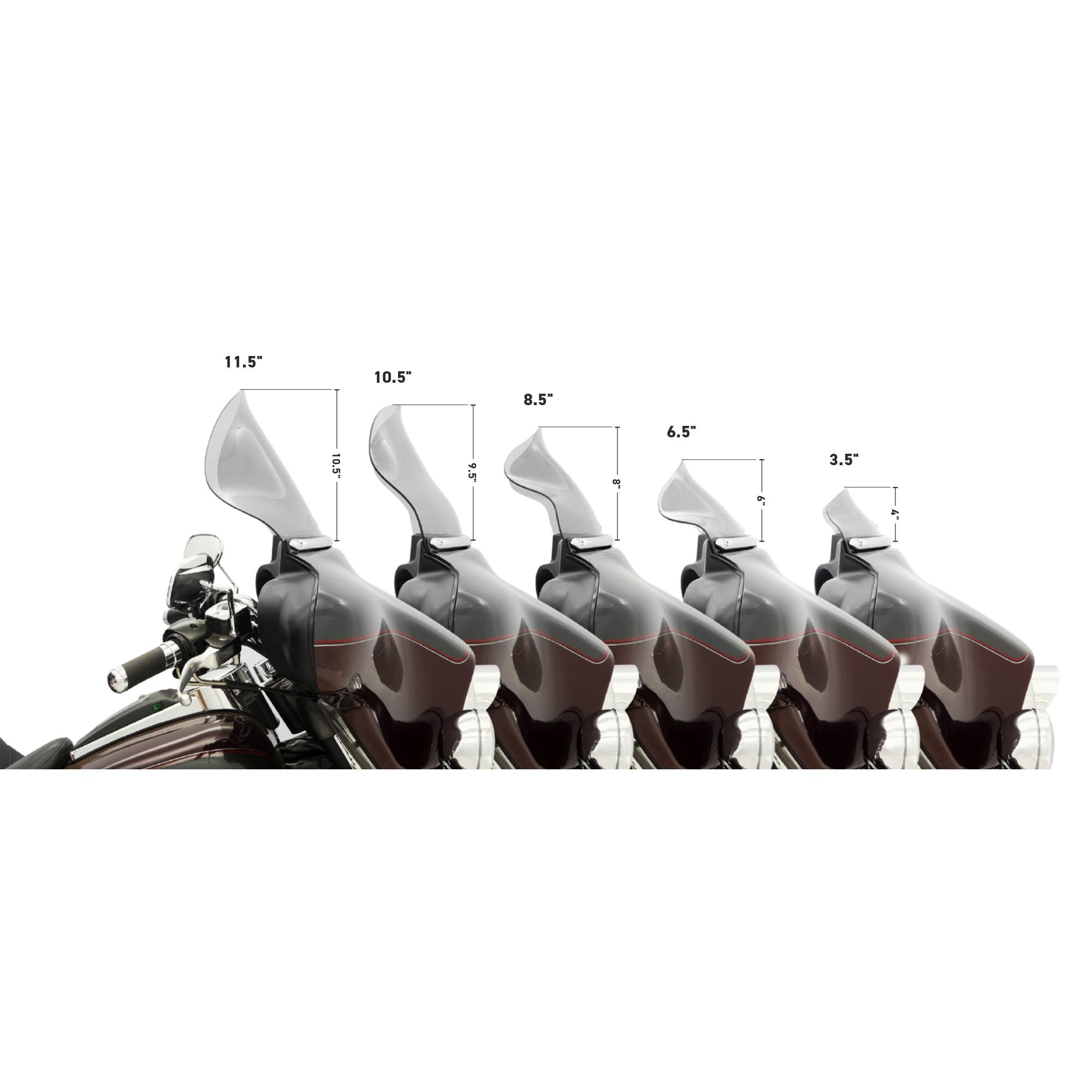 Klock Werks 6.5 Inch Low Flare Windshield for Victory - Witchdoctors