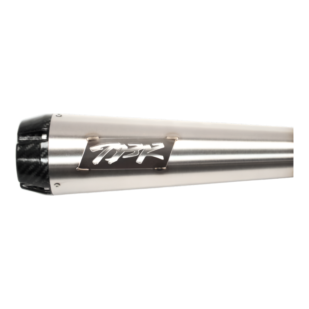 2 into 1 Full Exhaust, Comp-S, Stainless, By Two Brothers Racing for Indian Motorcycles Close up of the tip