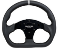D-Shaped Steering Wheel - Leather By Black Ops Machine