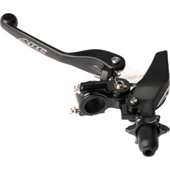 Black metal clutch perch assembly with ergonomic lever and clamp mount, featuring Arc branding.