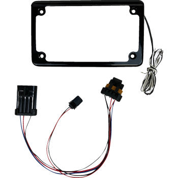 License Plate Frame LED with Tag Light Black SXS by Custom Dynamics