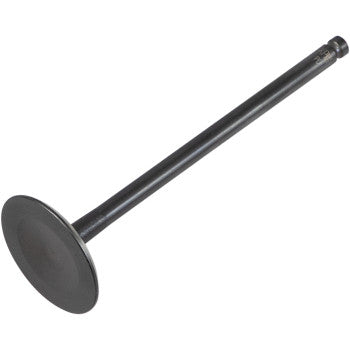 The Kawasaki Intake Valve 30.00 mm Standard by Kibblewhite is a single CNC machined valve with a long, narrow stem and flat circular head, crafted from wear-resistant EV8 Stainless Steel, shown isolated on a white background.