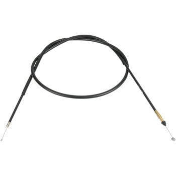 Black vinyl-covered choke cable with metal ends and flexible inner wire for Honda vehicles.