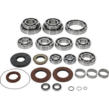 The Polaris RZR Turbo Pro Transaxle Bearing Seal Kit by Moose Offroad features quality bearings, rubber seals, and O-rings of various sizes and shapes—perfect for use in differential service kits.