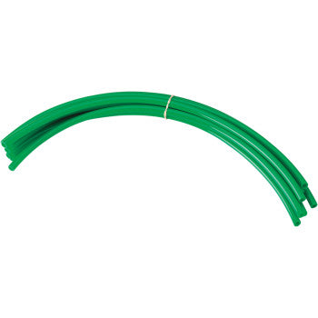 Three green vent hoses from the Moose Offroad Vent Hose Refills Green 9 Pack are bundled with a small rubber band and displayed against a white background.
