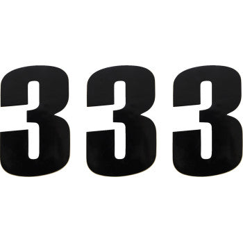 Race Number 3 Black 6" by Moose Offroad