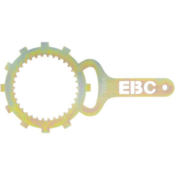 The Kawasaki - Suzuki Clutch Basket Holding Tool by Ebc features a toothed circular ring and handle, perfect for removing clutches or loosening clutch retainer bolts in motorcycle and automotive applications.