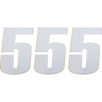 Race Number 5 White 6" by Moose Offroad