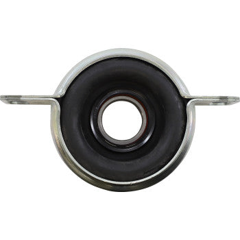 A close-up of the Driveshaft Bearing Assembly by Epi, showing its metal and rubber construction, dual mounting flanges, and central circular opening.