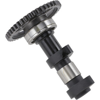 The Polaris Camshaft Intake Stage 1 by Hot Cams is a CNC-machined camshaft with a gear and multiple lobes, designed for internal combustion engines to enhance valve timing, throttle response, and power.