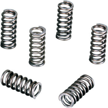Six steel springs from the Vesrah Clutch Spring Set are displayed on a white background, with four standing upright and two lying on their sides.