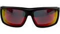 Deadwood Sunglasses - Matte Black - Gray Red Revo Lens by Bobster