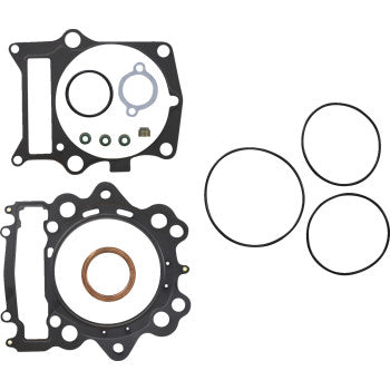 Yamaha Top End Gasket Kit by Moose Offroad features assorted engine gaskets and O-rings, perfect for performance piston rebuilds or as OEM replacement seals. All parts displayed on a white background.