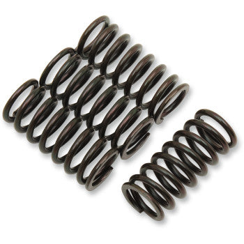 Set of six black metal coil springs for clutch assembly, tightly wound with consistent spacing.