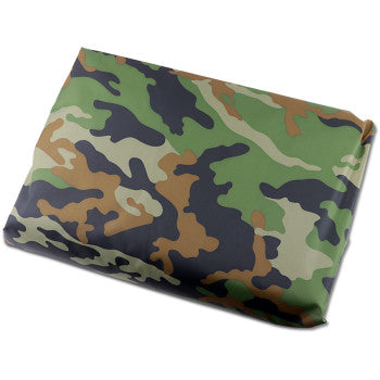 The ATV Cover Camo 2XL by Dowco is a rectangular, water-resistant cover in green, brown, tan, and black camouflage fabric, shown against a white background.