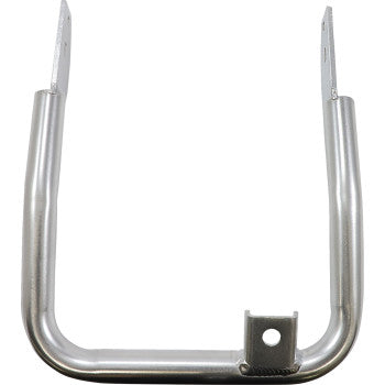 The Yamaha Raptor Fat Grab Bar by DG Performance is a metal U-shaped whip antenna mount with two top flat tabs and a bottom center hole, designed to fit oversize 1-1/4" ATV aluminum tubing.