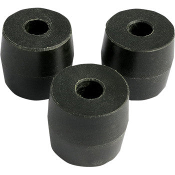 The Clutch Rollers 3 Pack by Epi includes three black cylindrical rollers, each with a central hole, arranged upright on a white background and designed for OEM quality and reliable performance.