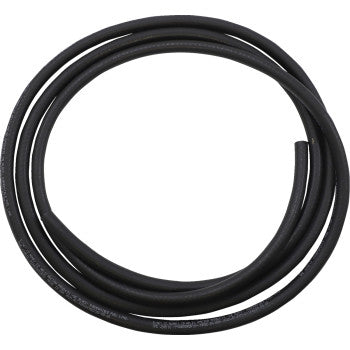 Black flexible rubber fuel line tubing coiled in a circle, 10 feet long, 5/16 inch diameter.