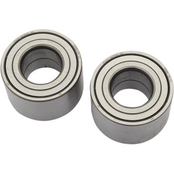 Two Can Am Outlander Wheel Bearing Kit Rear by Pivot Works are placed side by side on a white background, showing their circular inner and outer rings.