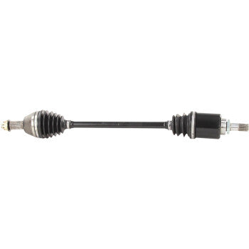 The Honda 1000X Talon CV Axle Kit by Moose Offroad is a complete OEM replacement for the front left and right, featuring rubber boots and metal joints, with a chromoly steel center shaft to transfer power from transmission to wheels.