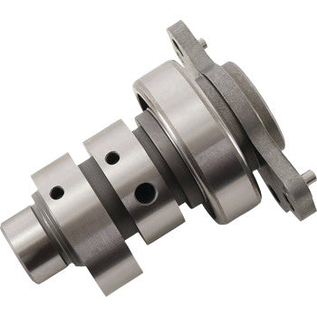 Close-up of the Yamaha YFMR / Raptor Camshaft Single Cam Stage 1 by Hot Cams, featuring multiple cylindrical sections and a mounting flange—engineered to boost power and improve throttle response for drop-in cam upgrades.