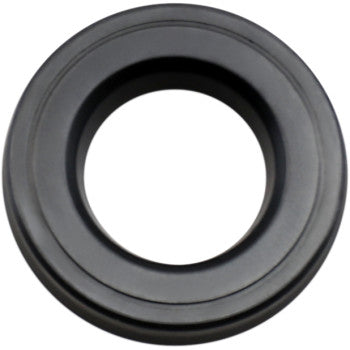 A black, circular Shock Oil Seal 16 mm x 28 mm Showa by Race Tech with a central hole is shown from above on a white background.