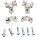 1-1/8" Mount Clamps Aluminum Hand Guards Silver by Moose Offroad