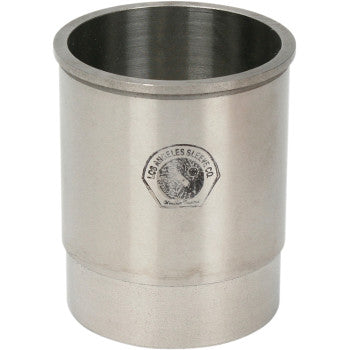 The Honda TRX Big Bore XRR Cylinder Sleeve 88.00 mm by LA Sleeve features a smooth, shiny metallic finish, a slightly wider base, and the Los Angeles Sleeve Co. logo—ideal for cylinder resleeving applications.