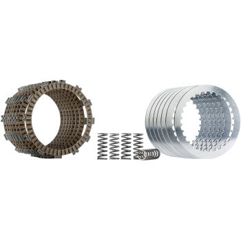 The Yamaha YFM250 Clutch Kit by Hinson Racing includes friction plates, steel plates, and springs—perfect for Yamaha Raptor riders wanting to upgrade from OEM clutch baskets or extend clutch plate life.