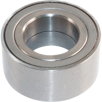Close-up of the Kawasaki - Suzuki Wheel Bearing Kit Front by Epi, featuring a circular metal bearing with a hollow center, designed to reduce friction in motorcycle wheels and ensure smooth rotation.