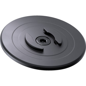 The Mag Align Magnetic Alignment Head C by Sp Connect is a black, circular plastic disc with raised curved ridges and a central hexagonal hole, designed as an alignment or mounting component.