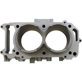 The Kawasaki Cylinder 92.00 mm by Moose Offroad is a cast aluminum engine block part featuring two large cylindrical bores and multiple mounting holes, shown from above on a white background.