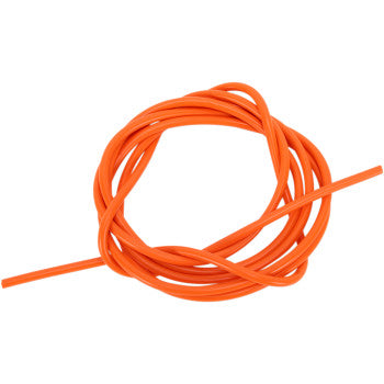 A coiled length of Cv4 Vent Tubing Orange 3 mm, made from high-temperature silicone, arranged in a loose loop with both ends visible.