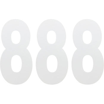 FX Number 8 White 6" by Factory Effex