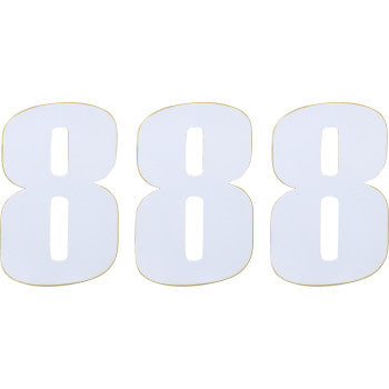 Race Number 8 White 4.5" by Moose Offroad