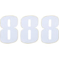 Race Number 8 White 4.5" by Moose Offroad