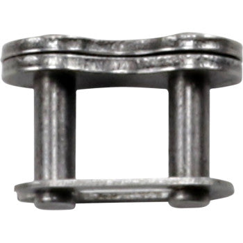 Close-up of the 420 HDR Replacement Master Link Clip by JT Chains, featuring two parallel metal plates joined by cylindrical pins.