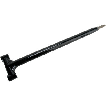 A Yamaha YFZ Steering Stem by Lone Star Racing in 4130 chromoly, featuring a T-shaped end and splined tapered tip, isolated on a white background.