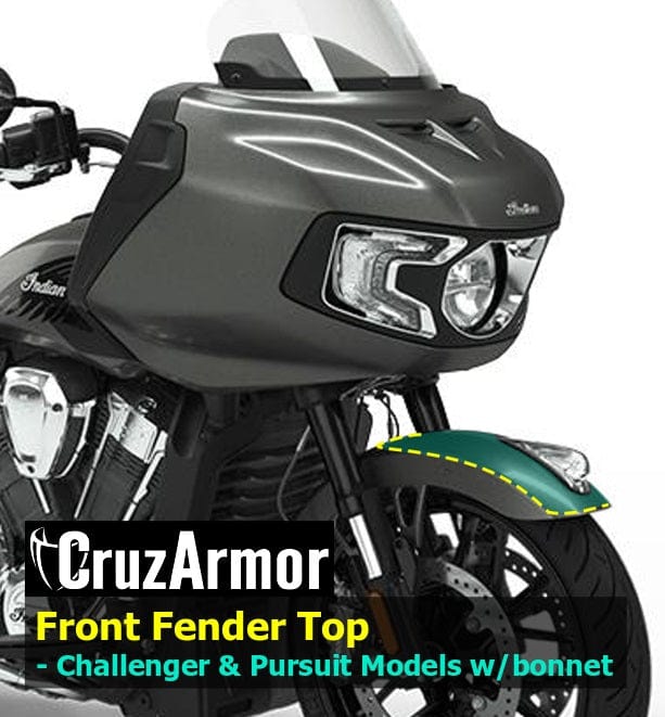 DIY Front Fender Protection Kit for Indian Challenger & Pursuit by Cruzarmor with logo