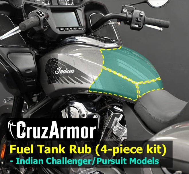 Fuel Tank Protection Kit DIY for Indian Challenger & Pursuit by CruzArmor 4 piece kit