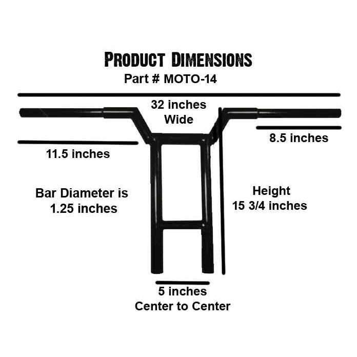 Victory Steel Frame Motorcycle Handlebars. - Witchdoctors