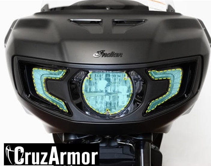 Headlight Protection Kit DIY for Indian Challenger & Pursuit by CruzArmor picture with logo