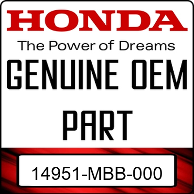 An Image of the Genuine Honda Logo reading 'GENUINE OEM PART' 14951-MBB-000